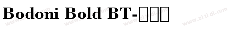 Bodoni Bold BT字体转换
